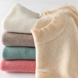and Winter Pure Cashmere Turtleneck Sweater Women Casual Soft Elegant Sweater Knitted Pullover New Top Pull Femme