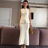 Summer New Women's Fashion Bodysuit Body Armor Solid Dress Dress Dress