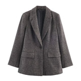 Autumn New Knitted Jersey Women's Round Collar Solid Color Loose Set