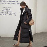 Real Winter 2024 New Korean Version Of Down Cotton Clothes Women's Super Long To The Ankle Loose Bread Warm Padded Clothes-Outfit