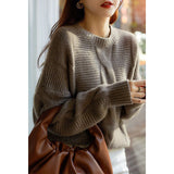 2025 Mahjong Sweater New French Vintage Long Sleeve Knitted Fashion T-Shirt Loose