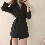 Toloer Suit Jacket Female Net Red 2024 Spring Suit Female Jacket Chic Black Korean Version Of The British Wind Casual Female-Outfit
