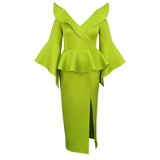 Evening Dress Party Horn Sleeve Dress Evening