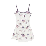 Sex Print Hanging Aja Skirt Bosom Girl Summer Sleeveless Tight Skirt Pure Hot Girl Sexy Pocketed