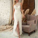 2025 Women's Sleeveless Hanging Neck Lace Dress