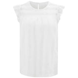 Toloer The Summer Of 2024, Qingfeng Women's Hot Style Casual Pure Color Lace Slim Small Flying Sleeve Jacket-Outfit
