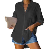Commute Women's Solid Color Large Size Casual Loose Breasted