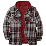Plaid Cotton Coat Large Size Hooded Shirt Jacket