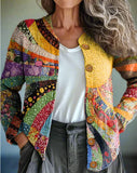 New 3D Printed Women's Cardigan Knitted Jacket Spring Autumn Shirt