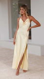 Women's New Sexy Open Fork To Repair Fashion Sleeveless Long Sleeve Dress