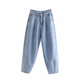 And Winter New Pleated Baggy Jeans 6147159-Outfit
