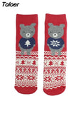 Women's Socks Christmas Peonfly Fashion Harajuku Cute Cartoon Animal Cat Dog Printed Socks Funny Skate Cotton Happy