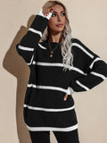 Spring Striped Pullover Loose