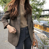 Spring And Summer New Korean Suit Slim Full-Sleeved Suit Women's Jacket Leisure Fashion Business Suit-Outfit