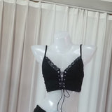 Sex Lingerie New Sexy Hollow Cross-Tied Lingerie Lace Sexy Wrapped Chest Lingerie