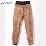Fleece Jeans Women Velvet Winter Warm Mom Denim Haren Pants Y2K Fashion Casual Wide Pant Harajuku Straight