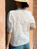 New French White Shirt Short-Sleeved Top Women's Wistr Emptiness Shirt Women's Shirt South Oil Women's