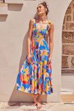 High-End 2025 Spring And Summer Women's New Sexy Print Slinged Dopamine Wearing Dress