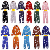 Trend Sports Shirt Hip-Hop Wood Cotton Printing Suit High Street Loose Hooded Suit-Outfit