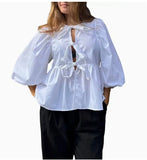 Women's Clothing New Fashion Loose Long-Sleeved Plaid Love With Shirt
