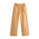 New Spring Style Is High-Waisted And Thin, Loose Straight Trousers, Casual Wide-Leg Pants 6147001-Outfit