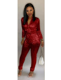 Winter Sequined Zip Up Long Sleeve Formal