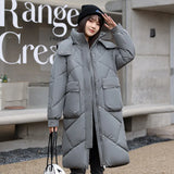 Winter Cotton-Padded Clothes Women 2023 New Korean Version Down Cotton Clothes Women Over The Knee Long Thick Plus Plus Size Coat Fashion Cotton-Padded Jacket-Outfit