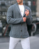Toloer Men's New Cardigan Sweater Autumn And Winter Men's Long Sleeve Knit Sweater Men's