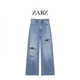 Homemade New Women's Wears Claw Decorations Easier Mid-Rise Jeans