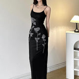Toloer 2024 New Women's Mesh Slip Dress Show Slim Slim Wrap Hip Waist Dress-Outfit