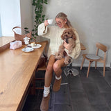 Summer New Trendy Printing Short-Sleeved Shoulder T-Shirt Women Loose Leisure Hot Girl