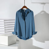 Red Dingy Shirt Long Sleeve Commuting Professional Blouse Spring And Autumn Anti- Wrinkling Temperament Shirt