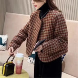 Spring Autumn Temperament New Loose Long-Sleeved Top With French Round Collar Short High-End Small Fragrant Women's