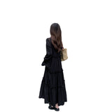 Toloer Wood Ear Temperament Light Mature Large Size Fat Mm Dress Female Summer 2024 New Design Sense Small Small Skirt-Outfit