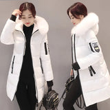 Cotton-Padded Jacket Female 2024 Winter Dress New Korean Version Of Fashion Long Cotton-Padded Jacket Female Large Size Slim Hooded Coat Female Cotton-Padded Jacket-Outfit