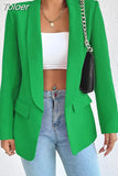 Women's Fashion Temperament Casual Long Sleeve Professional Elegant Office Lady High Street Blazer Clothing