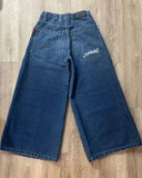 Year's New Skeleton Embroidered Jeans For Men's Casual Street Style Korean Version Of The Trend Is Loose-Outfit