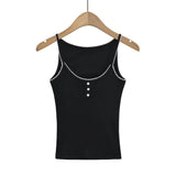 Trendy Women's Dress Is Sweet And Pure To Make Waves, Slim Short-Sleeved T-Shirt, Short-Style Navel Top + Small Suspenders Inside.-Outfit
