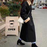 Winter Coat Women Long Oversize Fashion Cashmere Wool Outerwear Female Long Thickening Warm Woolen Overcoat Womens Trench