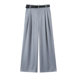 2025 Spring New Women's Fashion Simple With Belt Double Fold