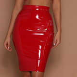 Toloer New Explosive Products Fashion Temperament Bright Face Collect Purse Hip Female Skirt Women-Outfit