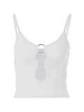 O Ring Cutout Crop Cami Top-Outfit