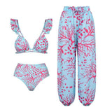 Toloer One-Piece Bikini Suit Women's Bikini Three-Piece