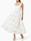 Elegant Style Dress Woman 2025 Summer New Fashion Lace Flower Stitching Design Sling