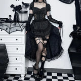 Summer New Trailing Waist Skirt Temperament Elegant Court Style Jacquard Spliced Blouse Girl-Outfit