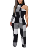 Independent Station New Fashion Printed One-Sleeved One-Sleeved Women's Trousers From Stock-Outfit