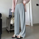 Toloer Wide-Leg Pants Women Spring And Fall 2024 New Casual Pants High-Waist Suit Pants Small Pants Women-Outfit