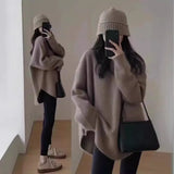 Sweater Soft Waxy Laziness Cover 2024 Spring New Style Light Mature Small Loose Knitted Blouse-Outfit