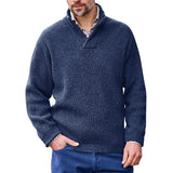 Toloer Men's Solid Color Casual Jumper Long Sleeve V-Neck Loose Sweater Autumn And Winter New Men's