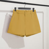 Toloer White Suit Shorts Female Black Summer Thin 2024 New Loose High-Waist A-Line Casual Wide-Leg Hot Pants-Outfit